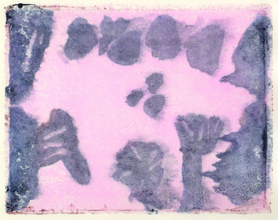 《瞼の裏の歌》2016 10.5×14.0cm 水彩、紙