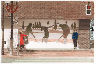 ゴルフのレリーフ