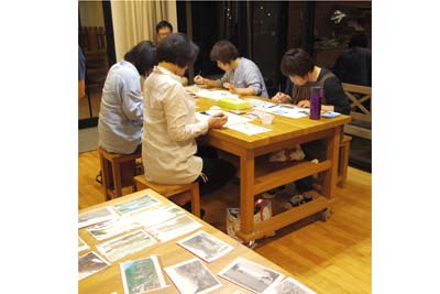 つなぎ美術館でのワークショップ