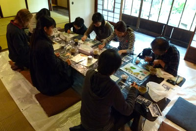 谷中でのワークショップ